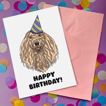Personalised Birthday Card For Afghan Hound Dog Dad, 5 of 12