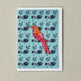Embroidered Bird Greeting Card, thumbnail 3 of 8