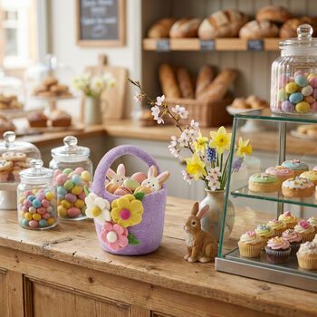 Handmade Felt Eggcellet Easter Buckets Decoration, 7 of 7