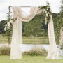 Taupe Draping Fabric Wedding Backdrop, thumbnail 1 of 4