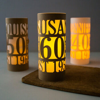 Personalised 40th Birthday Lantern Centrepiece, 3 of 9