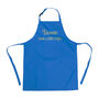 Personalised Santa's Helper Kids Blue Waterproof Apron, thumbnail 10 of 11