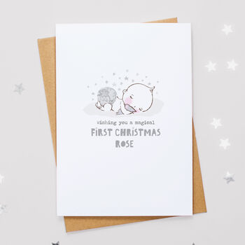 Personalised Baby's First Christmas Card, 2 of 3