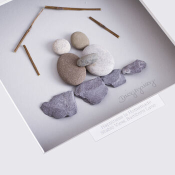 Personalised 'Happiness is Homemade' Pebble Picture, 3 of 3
