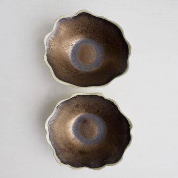 A Handmade Gold Ceramic Ring Dish, 3 of 10