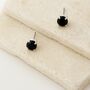 Black Swarovski Crystal Stud Earrings, thumbnail 2 of 6