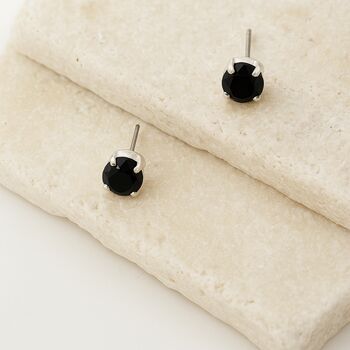 Black Swarovski Crystal Stud Earrings, 2 of 6