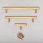 Solid Brass Straight Knurled Handles, thumbnail 2 of 12