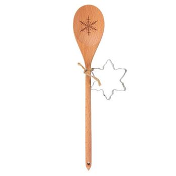 Snowflake Wooden Spoon Baking Set, 2 of 3