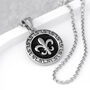 Personalised Men's Fleur De Lis Pendant Necklace, thumbnail 1 of 7