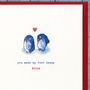 Personalised Penguins In Love Christmas Card, thumbnail 4 of 8
