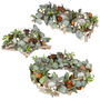 Frosted Eucalyptus Christmas Candle Centrepiece, thumbnail 3 of 6