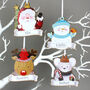 Personalised Set Of Christmas Character Decorations, thumbnail 1 of 5