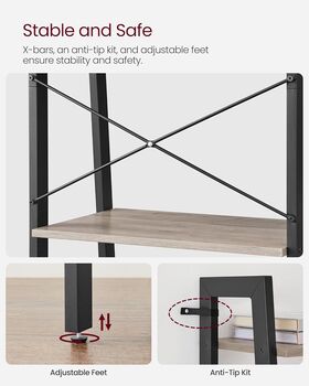 Four Tier Ladder Bookshelf Bookcase Shelves, 2 of 9