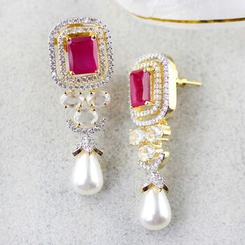 Statement Zircon Drop Earring, 2 of 3