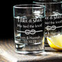 Pair Of We Tied The Knot Wedding Keepsake Shot Glasses, thumbnail 2 of 5