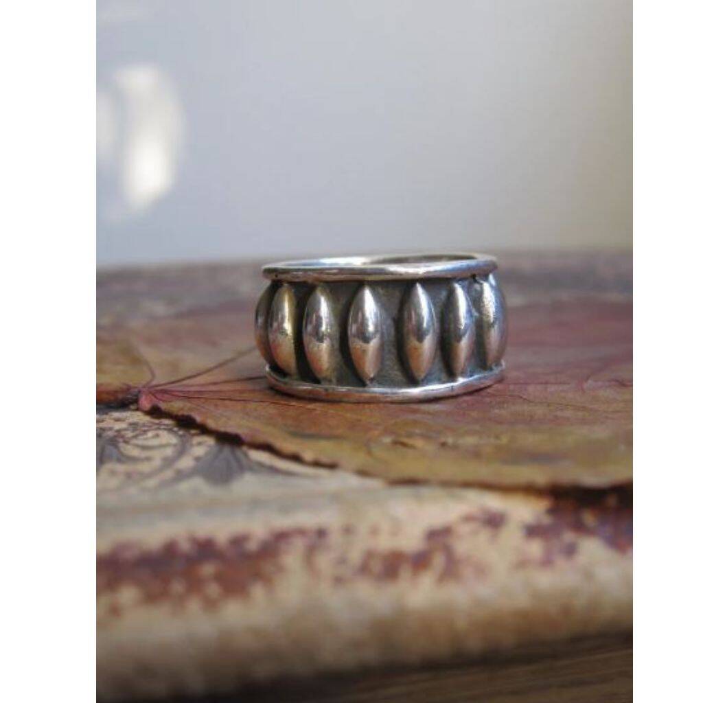 925 Silver Chunky Bulb Ring By Maitri