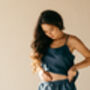 Black Linen Pyjamas | Cami And Shorts Set, thumbnail 11 of 12
