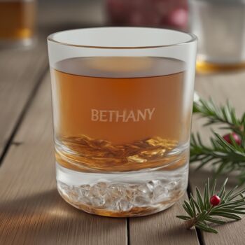 Personalised Santa Christmas Glass Tumbler, 2 of 11