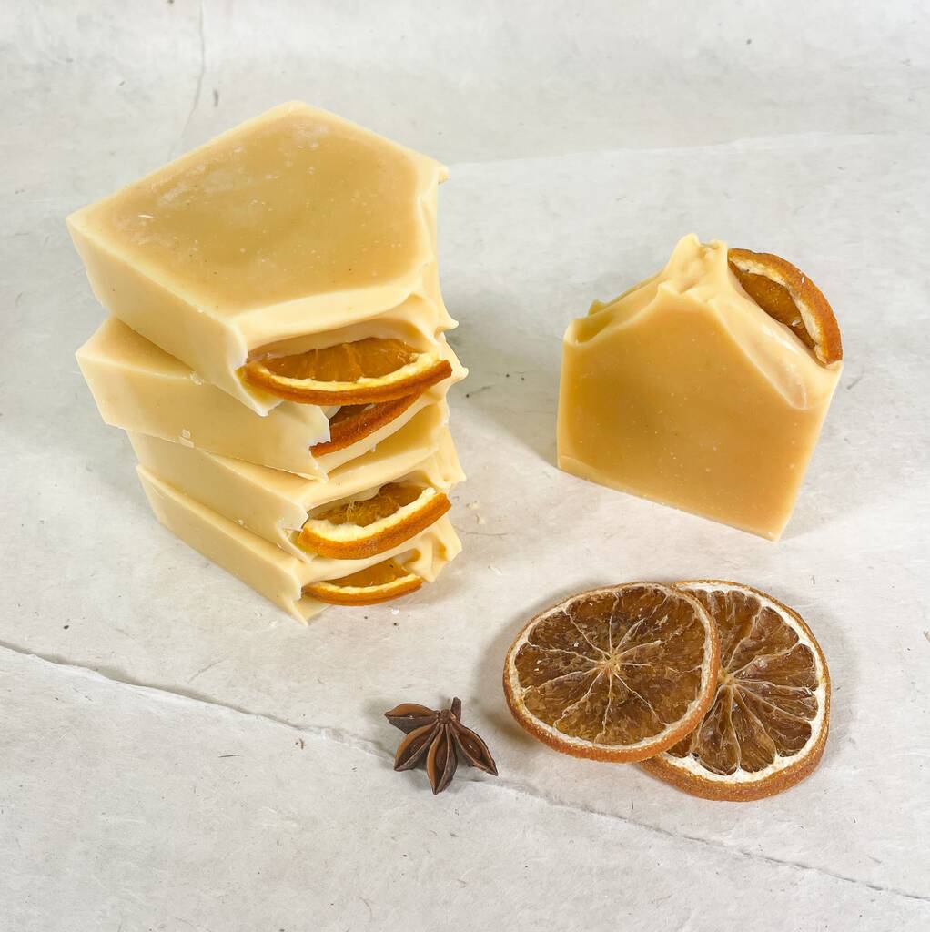 Handmade Sweet Orange Vitamin C Brightening Soap Bar, 1 of 10