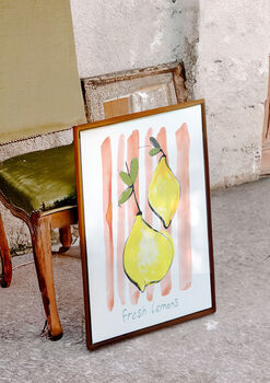 Fresh Lemons Illustrated Art Print, 3 of 6