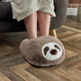 Microwavable Sloth Foot Warmer Cozy Heated Slippers For Kids And Adults, thumbnail 1 of 3