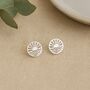 Sterling Silver Sunshine And Wave Stud Earrings, thumbnail 2 of 5