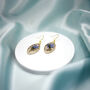 Book Lover Forget Me Not Gold Plated Earrings, thumbnail 9 of 10