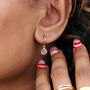 18ct Gold Plated Or Silver Semi Precious Hoop Earrings, thumbnail 2 of 9