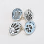 Multi Hand And Foot Print Cufflinks, thumbnail 3 of 9