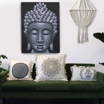 Lotus Mandala Cushion Cover 60x60cm Bronze, 2 of 4