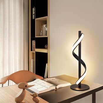 Spiral Bedside Table Desk LED Lamp, 2 of 7