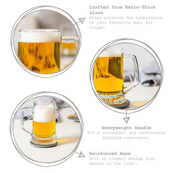 Personalised Beer Label Glass Tankard, 3 of 3