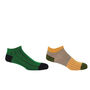 Pin Stripe Green And Oxford Stripe Men's Trainer Socks, thumbnail 1 of 9