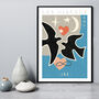 Personalised Wedding Cut Out Birds Matisse Print, thumbnail 1 of 3
