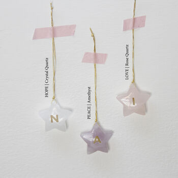 Personalised Crystal Star Christmas Decorations, 5 of 12
