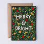 A Pack Of Christmas Cards, Merry And Bright, thumbnail 2 of 4