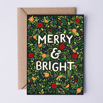 A Pack Of Christmas Cards, Merry And Bright, 2 of 4