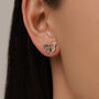 Sterling Silver Monarch Butterfly Stud Earrings, thumbnail 6 of 11