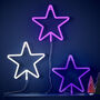 Large Lilac Light Up Christmas Star Neon Light, thumbnail 3 of 3