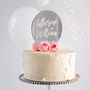 Mirrored Circular Couples Cake Topper, thumbnail 2 of 3