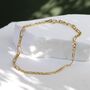 9ct Yellow Gold Figaro Link Chain Bracelet, thumbnail 2 of 4