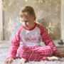 Personalised Red Christmas Baby And Kids Pyjama, thumbnail 1 of 2