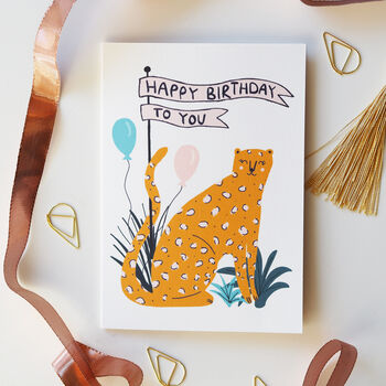 Happy Birthday To You Leopard Birthday Card, 2 of 5