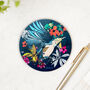 Round Bird Coaster Nuthatch Heat And Stain Proof, thumbnail 8 of 10