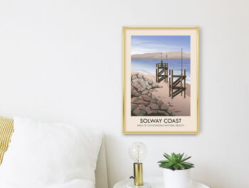 Solway Coast Aonb Travel Poster Art Print, 2 of 8