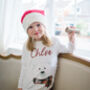 Personalised Polar Bear Kids Christmas T Shirt / Top, thumbnail 1 of 6