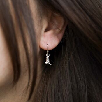 Sterling Silver Little Bird Dangly Earrings, 3 of 10