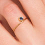 18ct Gold Side Sapphire Ring, thumbnail 2 of 4