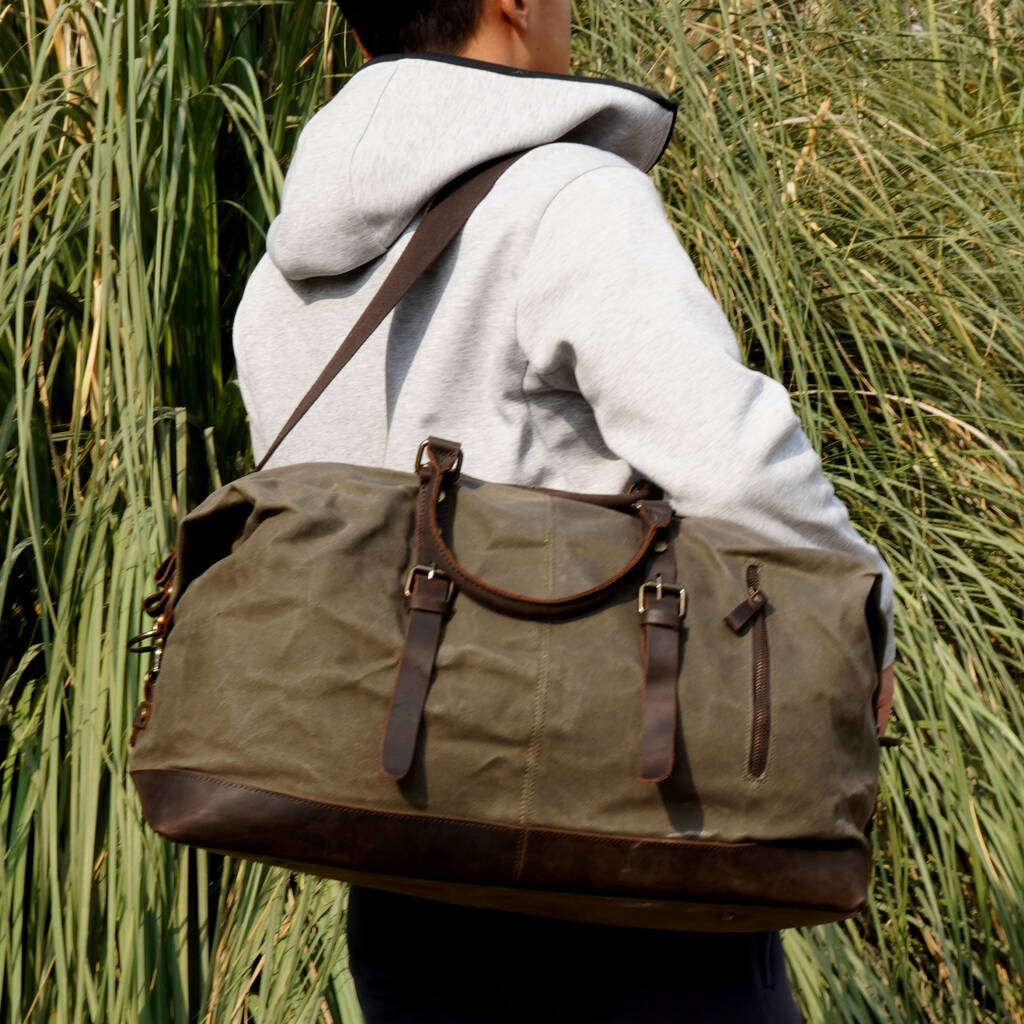 Canvas Classic Holdall Personalised Bag By Eazo